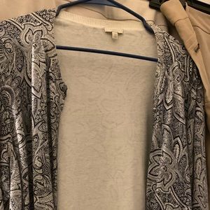 Blue White Paisley Sweater